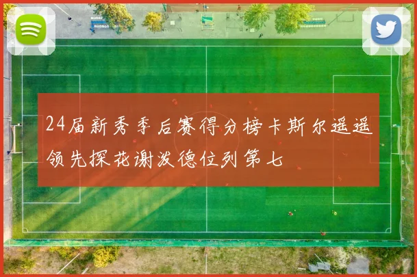 24届新秀季后赛得分榜卡斯尔遥遥领先探花谢泼德位列第七